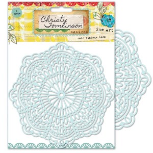 She Art 6x6 Vintage Lace Stencil